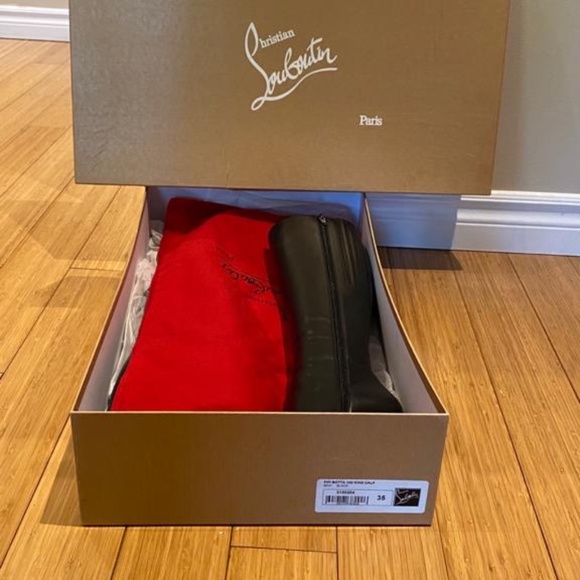 Christian Louboutin Fifi Botta 100 King Calf Boots - Picture 6 of 12